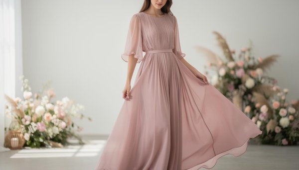 La robe raffinée de demoiselle d'honneur rose poudré : un choix d'élégance intemporelle